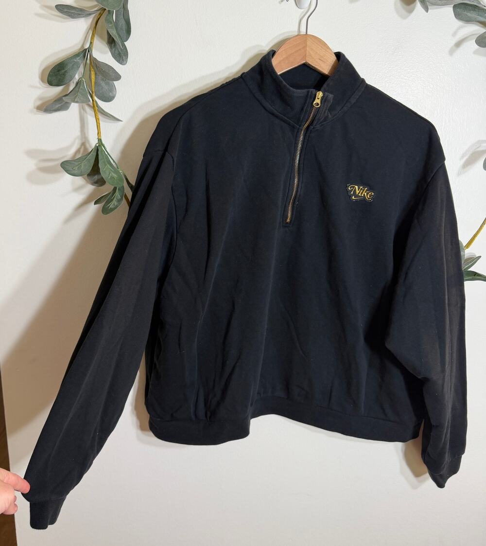 Nike Black and Gold 1/4 Zip Pullover LAST CALL